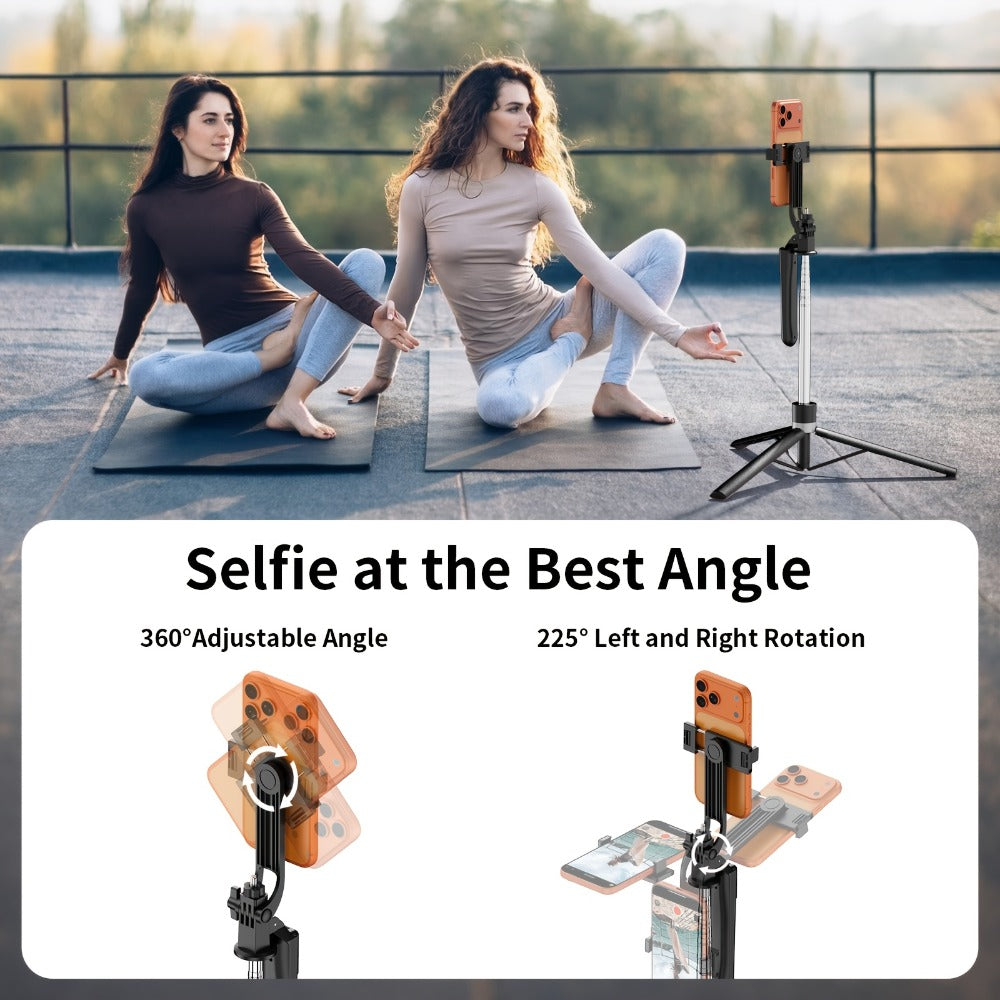 67 Inch Selfie Stick Tripod with Dual Fill Lights & Wireless Remote – GoPro 1/4 Mount 2-in-1 Extendable Phone Holder for iPhone Android Camera, TikTok YouTube Live Streaming Travel Vlogging Photography