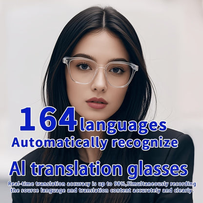 Translation Smart Glasses with 160-Language Real-Time Translation, Hi-Fi Music & HD Voice Calls – Photochromic, Metal Frame & Double-Sided Options, Built-in Mic & Speaker, Unisex