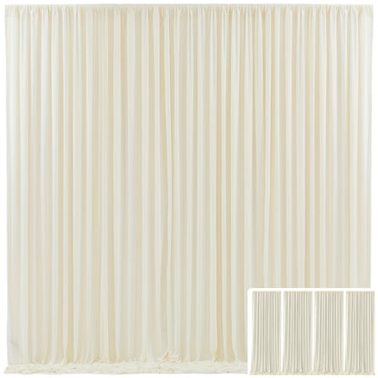 Backdrop Curtains 4 Pack 59x118 Inch – Wrinkle-Resistant Non-Transparent Party Decoration Fabric with Pole Pocket, Machine Washable & Reusable for Wedding, Birthday, Christening, Graduation & Holiday Events