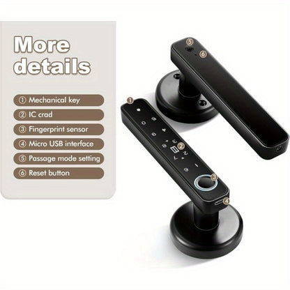 NFC Smart Deadbolt Lock 5-in-1 with Fingerprint, Password, App & Alexa - NFC Tap Keyless Entry for Home & Apartment, Single & Double Row, Keys Included, Easy DIY Install