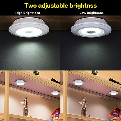 LED Puck Lights 5 Pack Wireless Remote Control Magnetic Adhesive – Indoor Night Lights for Hallway Bathroom Bedroom Kitchen Cabinet Staircase Home Decoration Easy Install