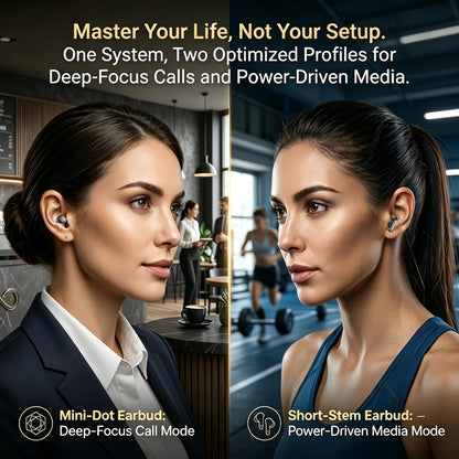 Sleep Mini Earbuds 2 Pairs Wireless Bluetooth In-Ear Headphones Long Battery Life HD Calling 3 Colors Sport Use Single Compartment Case All Seasons