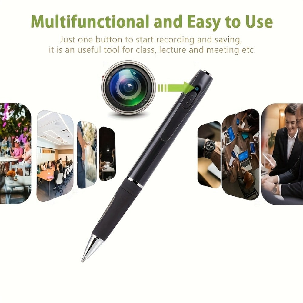 32GB Voice Activated Recorder with MP3 Player & 1080P Body Camera - Digital Recording Pen, Mini Belt Clip Design, Indoor Outdoor Surveillance, Conference Business Lecture Classroom