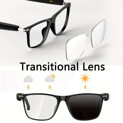 AI Smart Glasses with Real-Time Translation for 160+ Languages, ChatGPT Voice Assistant, HD Calls & Hi-Fi Music – Open-Ear Audio Glasses for Men & Women