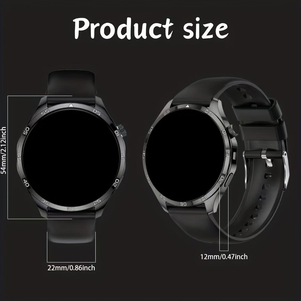 Unisex Smart Watch with Wireless Calling & Remote Camera Control, Fitness Tracker Multiple Sports Modes, Heart Rate Sleep Step Counter, USB Charging Silicone Strap, Compatible with iPhone & Android – Gift Smart Watch for Men Women