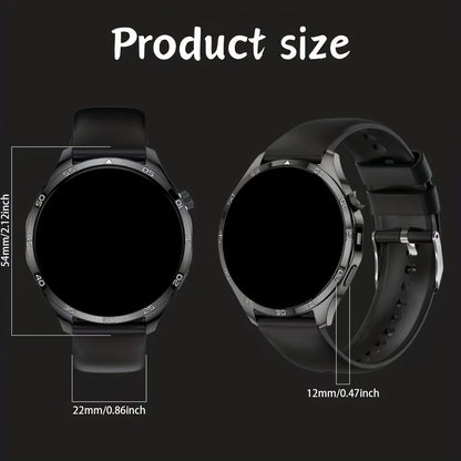 Unisex Smart Watch with Wireless Calling & Remote Camera Control, Fitness Tracker Multiple Sports Modes, Heart Rate Sleep Step Counter, USB Charging Silicone Strap, Compatible with iPhone & Android – Gift Smart Watch for Men Women