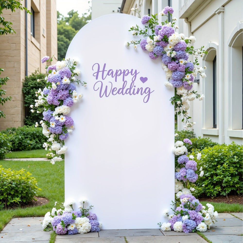 Arch Backdrop 6ft Spandex Photography Background – Stretchable Wrinkle-Free Polyester with Bottom Zipper for Party, Wedding, Gender Reveal & Birthday Photo Booth Prop