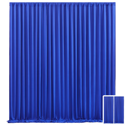 Party Backdrop Curtains 2pcs 7.2x10FT Non-Transparent Wrinkle-Free with Poles for Wedding Birthday Bridal Shower Christening Graduation Prom Holiday Photo Booth Decoration
