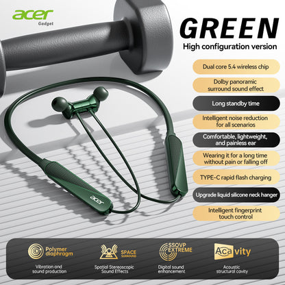 Acer Genuine HiFi TWS Earbuds Extra-Long Standby Deep Bass Low Latency Gaming Noise Reduction Touch Control Lightweight Sports Running In-Ear Comfortable