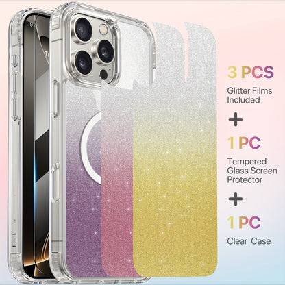 MagSafe iPhone Case with Screen Protector & Camera Lens Protector – N52 Super Magnet Shockproof Clear TPU PC Cover, Anti-Yellow, 3-in-1 Bundle for iPhone 16 16 Plus 16 Pro 16 Pro Max 15 14 13 11