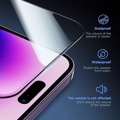 iPhone 16 Plus Privacy Screen Protector 4-Pack – Anti-Spy 9H Tempered Glass, Auto Dust Removal, Bubble-Free, 99.9% HD Clear, One-Click Alignment Frame Install