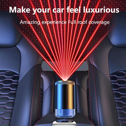 Car Air Freshener Aromatherapy Diffuser with Starry Sky Light Show, USB Rechargeable, Adjustable Fragrance – Natural Essential Oil Scents (Lavender, Ocean, Cologne, Gardenia)