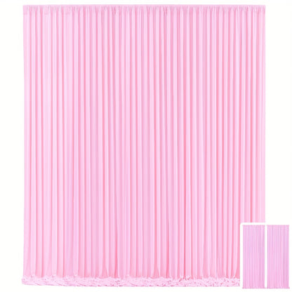 Party Backdrop Curtains 2-Pack 59x85 Inch – Soft Non-Transparent Wrinkle-Free Fabric with Pole Pocket for Wedding, Birthday, Christening, Bridal Shower, Christmas & Holiday Decoration
