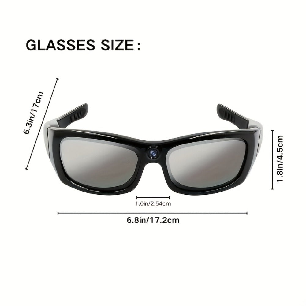 Smart Glasses Camera 1080P HD Video Recording, Built-in 32GB, Music Playback & Phone Call, Wearable Action Camera Sunglasses, 2-Hour Battery, for Travel Vlogging Outdoor Sports, Valentine's Day Gift
