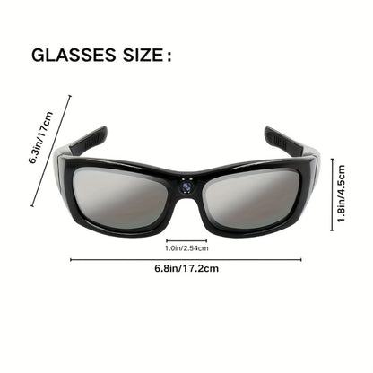 Smart Glasses Camera 1080P HD Video Recording, Built-in 32GB, Music Playback & Phone Call, Wearable Action Camera Sunglasses, 2-Hour Battery, for Travel Vlogging Outdoor Sports, Valentine's Day Gift
