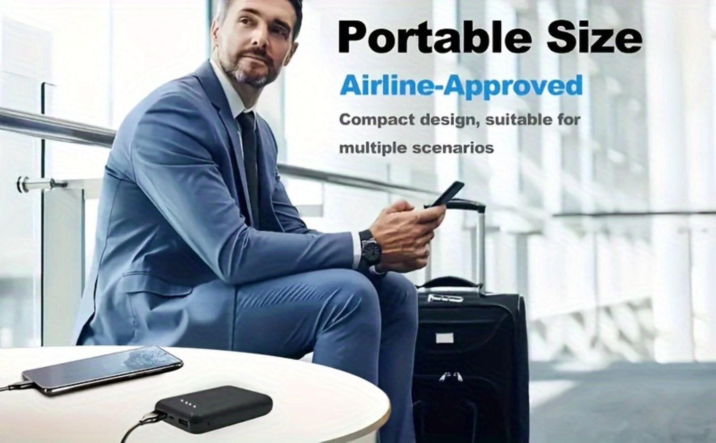 20000mAh Power Bank for Heated Vest Jacket Gloves Scarf Socks – 5V 3A Fast Charging USB Battery Pack, Portable Rechargeable Power Supply for Electric Heated Clothing & Winter Outdoor Gear