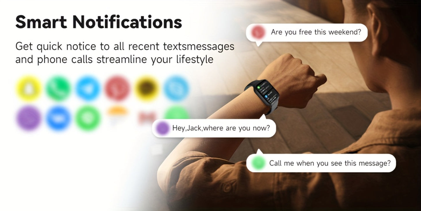 Fitness Tracker Smartwatch with Alexa Built-in FAWEIO 1.95" Large Display, Wireless Calling, 100+ Sport Modes, Pedometer Heart Rate Sleep Blood Oxygen, Compatible with iPhone & Android – Smart Watch for Men Women 11 Colors