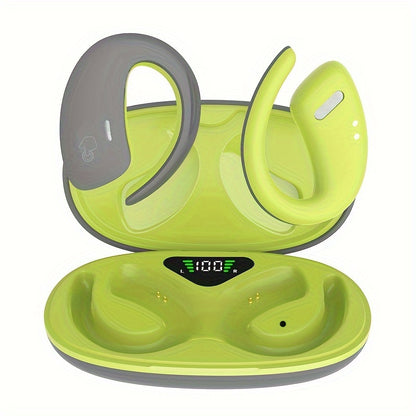 90H Wireless Earphones ENC Noise Cancellation 3D Deep Bass Secure Earhook Sport Running Earbuds Long Battery Life Bluetooth Compatible iOS Android Black White Green