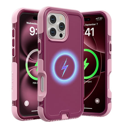 3-Layer Warrior Armor iPhone Case Full Body Shockproof Drop Protection Soft Lining Built-In Dust Plug for iPhone 17 Pro Max 17 Pro 17 Plus 17 16 Pro Max 16 Pro 16 Plus 16 15 Pro Max 15 Pro 15 Plus 15 14 Pro Max 14 Pro 14 Plus 14