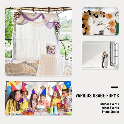 Multi-Size Adjustable Backdrop Stand Kit 10x10ft & 6.5x6.5ft – Heavy Duty Sturdy Background Support System for Photo Studio, Wedding, Party & Event Photography, Quick Setup Design