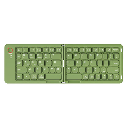 Folding Wireless Keyboard KLZO B023 Dual-Fold Magnetic – Slim Portable Bluetooth Keyboard, Ultra-Long Battery Life, Multi-Device Compatible for iPhone, iPad, Android, Windows, Mac | White, Green, Black