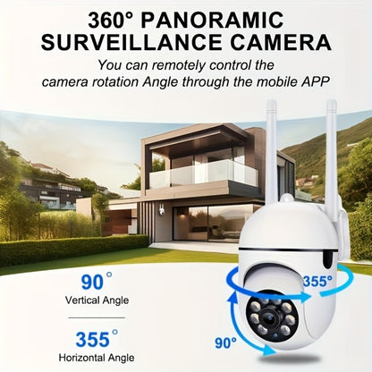 PTZ Dome Security Camera 1080P WiFi 2-Pack Outdoor Indoor, AI Auto Tracking, 360° Pan Tilt, Color Night Vision, Motion Alarm – Wireless Surveillance Camera System for Home Business Parking Office