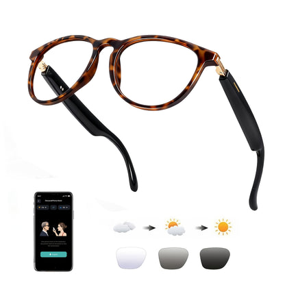 AI Smart Glasses with Real-Time Translation for 160+ Languages, ChatGPT Voice Assistant, HD Calls & Hi-Fi Music – Open-Ear Audio Glasses for Men & Women