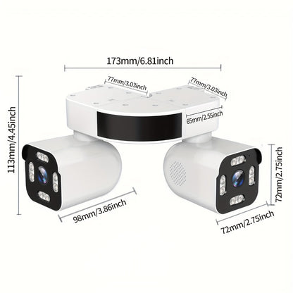 5MP Dual Lens PTZ WiFi Security Camera 360° with AI Motion Detection – Xparkin Full Color Night Vision, Sound & Motion Alerts, Easy Install for Home, Hotel & Commercial Use