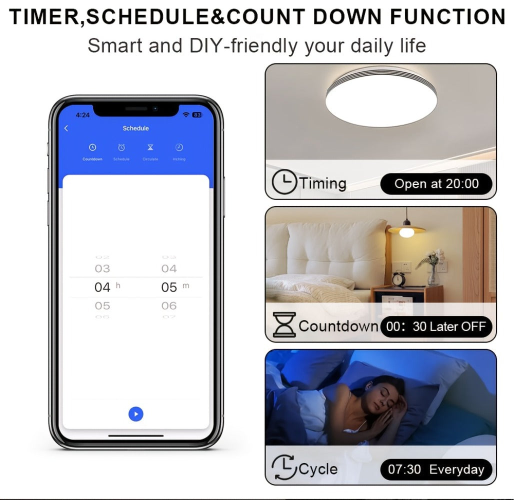 White Glass WiFi Bluetooth Touch Screen Smart Switch 1/2/3/4 Gang – Scratch-Resistant, Works with Alexa & Google Home, Tuya App, Smart Scenes, Timer, Share Function, 600W/Gang, Neutral Required