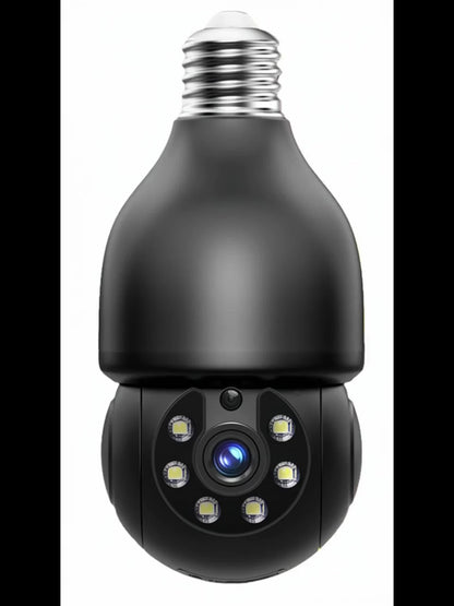 Smart Bulb Security Camera 5MP 360° Panoramic Pan-Tilt with Pet & Cat Dog Monitoring, Color Night Vision, Motion Detection Alarm, Two-Way Audio & Dual-Band WiFi 2.4G & 5G – Wireless Indoor Surveillance