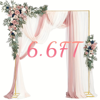 Premium Square Backdrop Support Stand | Flexible Portable Rectangular Metal Frame for Wedding Ceremony, Birthday Party, Photo Booth Background, Garden Arch & Event Decoration