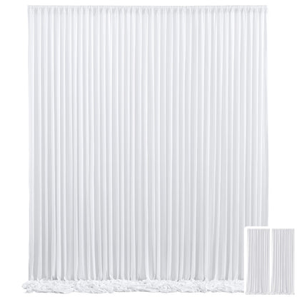 Draped Backdrop Curtains 2-Pack 10x10ft – Luxe Soft Non-Transparent Wrinkle-Free Fabric with Pole Pocket for Wedding, Birthday, Bridal Shower, Graduation, Prom & Holiday Party Decoration
