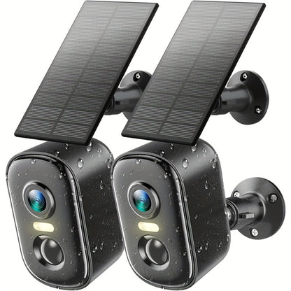Solar WiFi Security Camera Indoor Outdoor – Dual Band 5G & 2.4GHz, Wire-Free Home Surveillance, Pet & Baby Monitor, Smartphone App Control, Rechargeable Solar Powered by Wesecuu