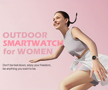 Voice Assistant Smartwatch for Women 1.39" Full Touch – Siri & Google, Wireless Calling, 100+ Sport Modes, Fitness Tracker, Weather, Flashlight, Find Phone, Remote Camera – Pink iPhone & Android