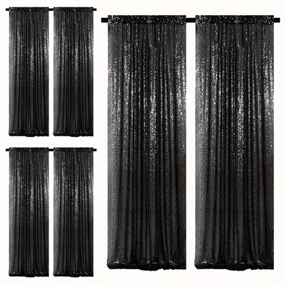 Sequin Backdrop Curtains 2FTx8FT Glitter Photography Background Panels for Party Wedding Birthday Stage Decoration Gold Yellow Shimmer Curtain Set 4 6 10 Panels Available