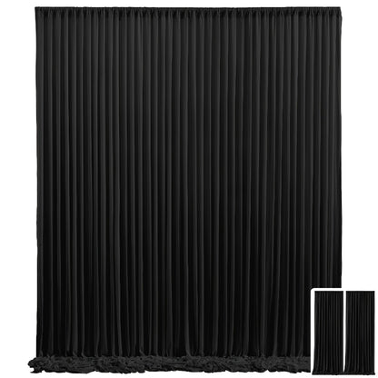 Draped Backdrop Curtains 2-Pack 10x10ft – Luxe Soft Non-Transparent Wrinkle-Free Fabric with Pole Pocket for Wedding, Birthday, Bridal Shower, Graduation, Prom & Holiday Party Decoration