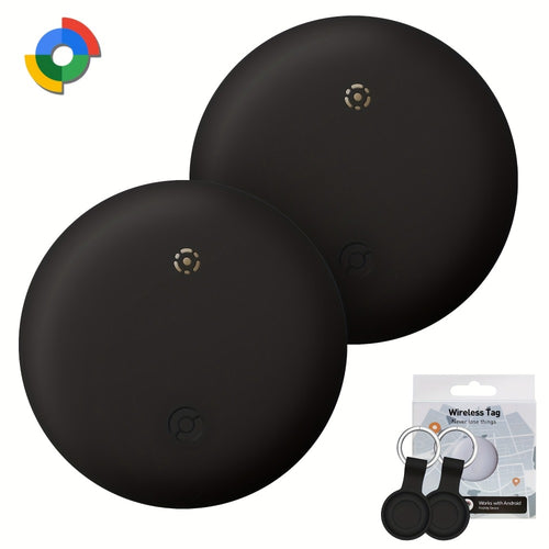 Bluetooth Tracker 2 Pack Android Rexzol Find My Mini GPS Tag – No Subscription No Monthly Fee, Anti-Lost Locator with Keychain Case for Keys Wallet Pets Cars Luggage Smart Tag for Android Phones