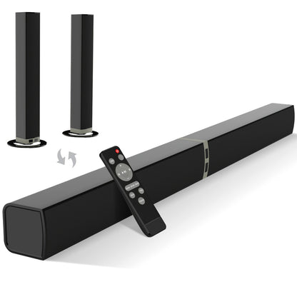 2-in-1 Separable TV Soundbar with Subwoofer – Surround Home Theater Sound Bar for Smart TV, ARC, Optical & AUX Connection, DSP Technology, Infrared Remote Control, Wireless Speaker System