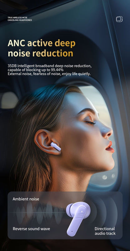 LED Touchscreen Wireless Earbuds Bluetooth 5.4, ANC/ENC Noise Cancelling, 48H Playtime, Touch Screen Control, LED Display Charging Case, True Wireless Earphones for Work Sport Travel
