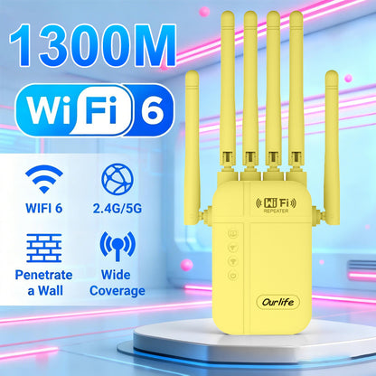 9000 Sq Ft WiFi Extender Signal Booster 2026 Upgraded, 1-Tap Setup Dual Band WiFi Repeater for Garage Basement Yard, Alexa & Ring Camera Compatible, Multiple Colors, Long Range Whole Home Coverage