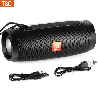 TG157 10W Dual Bluetooth 5.0 Speaker with LED Flash Lights, 5.1 Surround Sound, TF Card AUX USB FM Radio, 1200mAh Rechargeable Compact Wireless Speaker for Outdoor Camping Travel & Home Use