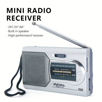 Portable AM FM Shortwave Radio with VFD Display, 21-Inch Antenna Long-Range Reception, AA Battery or DC Powered, Earphone Jack, for Emergency Preparedness Home Travel Seniors Camping