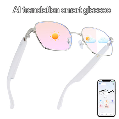 ChatGPT AI Translation Glasses with 160-Language Real-Time Translation, Photochromic Lenses, HiFi Audio & HD Calls – 19 Frame Styles, Unisex Smart Eyewear for Travel & Business