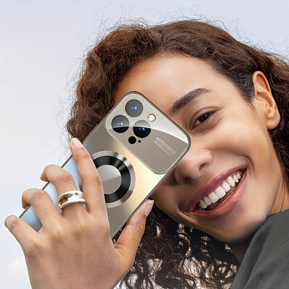 MagSafe iPhone Case Matte Titanium with Built-In Glass Lens Protector for iPhone 17 Pro Max Air 16 15 14 Series – Shockproof Luxury Magnetic Wireless Charging Cover