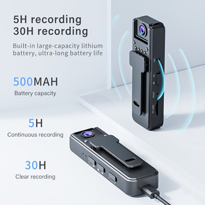 HD Night Vision Body Camera Portable Clip-On Wearable Sports Action Cam with Wide Angle Lens for Outdoor Security Hiking Cycling Law Enforcement