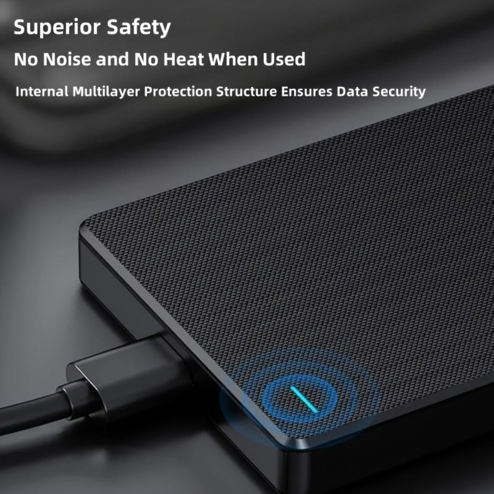 4TB External Hard Drive USB 3.0 Portable HDD for PC Laptop Mac PS4 PS5 Xbox Smart TV – High-Speed Plug and Play, exFAT, Tool-Free Setup, Slim Black Backup Storage Drive