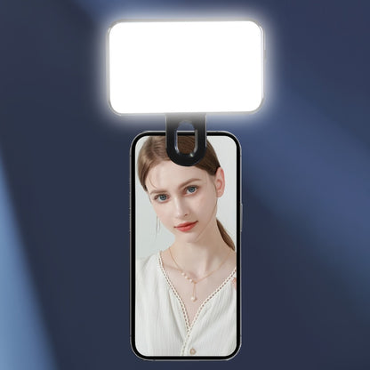 Clip-On LED Fill Light for Phone Laptop Tablet Mini Portable Selfie Light for Video Conferencing Live Streaming Makeup Photography Battery Powered Compact Clip Light