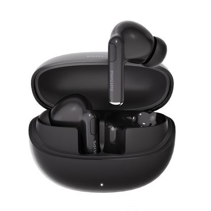 Philips Bluetooth 6.0 Semi-Open Back Wireless Earbuds, Ultra-Long Battery Life Noise Cancelling Rechargeable Lithium, Comfortable Sleek Design for Sports Gaming Universal Phone Compatible iPhone Android