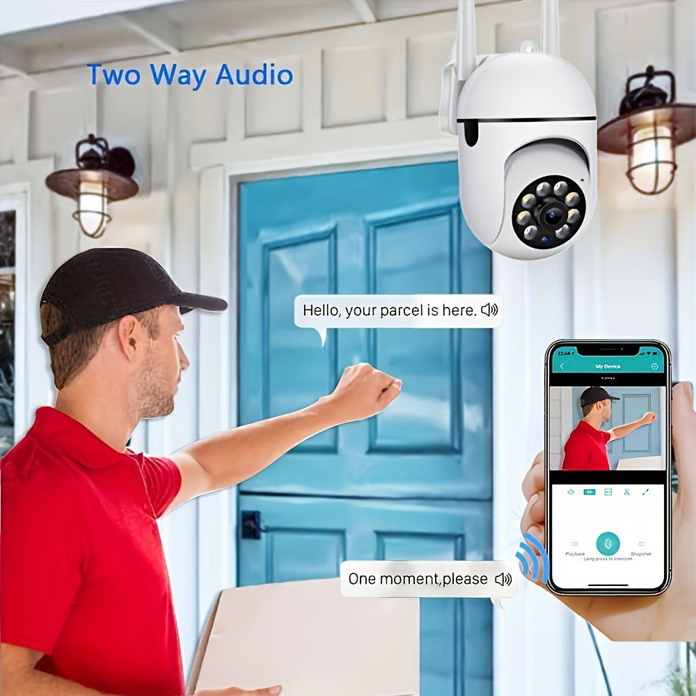 USB Powered Indoor Security Camera 1080P 360° Panoramic WiFi, Two-Way Audio, Motion Detection, SD Card & Cloud Storage – Wireless Home Nanny Baby Pet Monitoring Camera