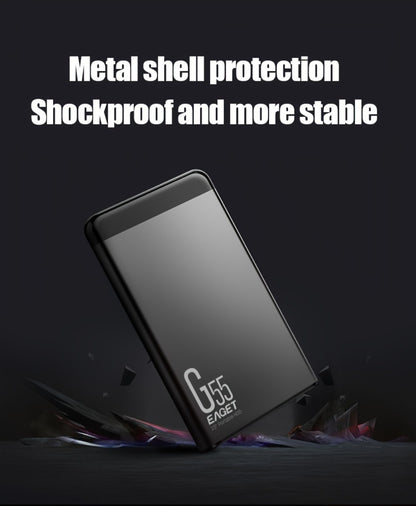 500GB Portable External Hard Drive USB 3.0 Metal Enclosure HDD High-Speed Mobile Backup Storage Plug & Play for PC Mac MacBook PS4 PS5 Xbox Smart TV – EAGET G55 Compact Durable Design